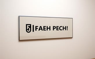 Office Wall nameplate mockup | Wall nameplate mockup | Office Wall mockup