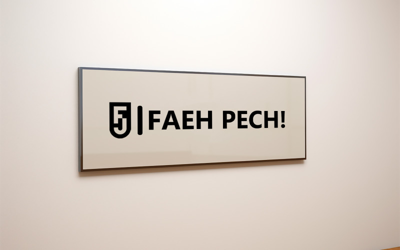 Office Wall nameplate mockup | Wall nameplate mockup | Office Wall mockup Product Mockup