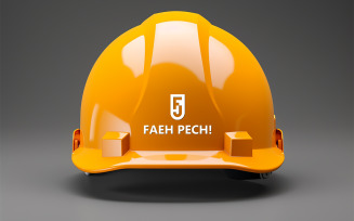 Orange helmet logo mockup | helmet mockup