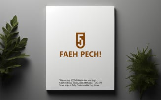 Paper logo mockup design | paper mockup