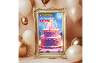 Photo Frame Mockup Happy Birthday Frame Mockup Frame Mockup