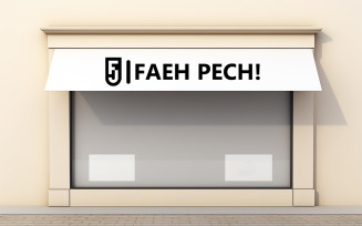 Store front logo mockup | Store front mockup design