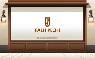 Store front logo mockup | Store front mockup