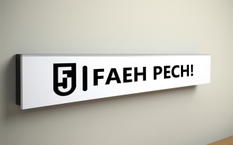 Wall name plate mockup design
