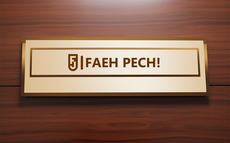 Wooden Wall nameplate mockup | Wall logo mockup Product Mockup