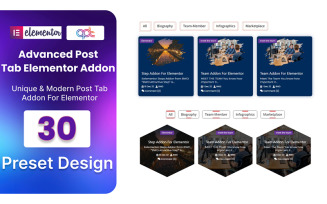 Advanced Post Tab WordPress Plugin For Elementor