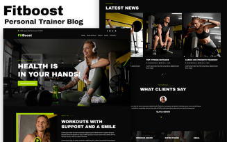 FitBoost - Sports Club & Personal Gym Trainer WordPress Theme
