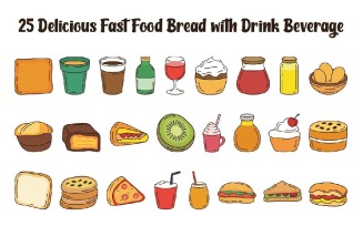 25 Delicious Fast Food Bread with Drink Beverage