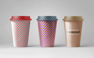 Realistic Paper Coffee Cup Modern Paper Coffee Cup Mockup Coffee Mug Mockup
