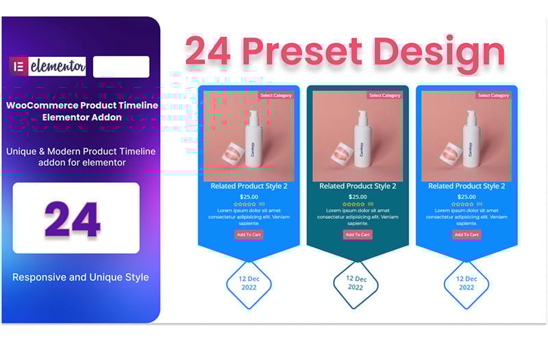 WooCommerce Product Timeline WordPress Plugin For Elementor