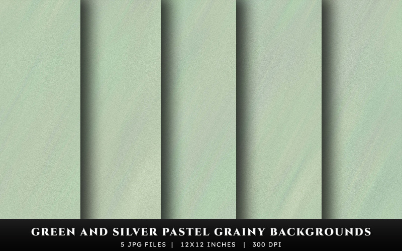 Green and Silver Pastel Grainy Texture Backgrounds