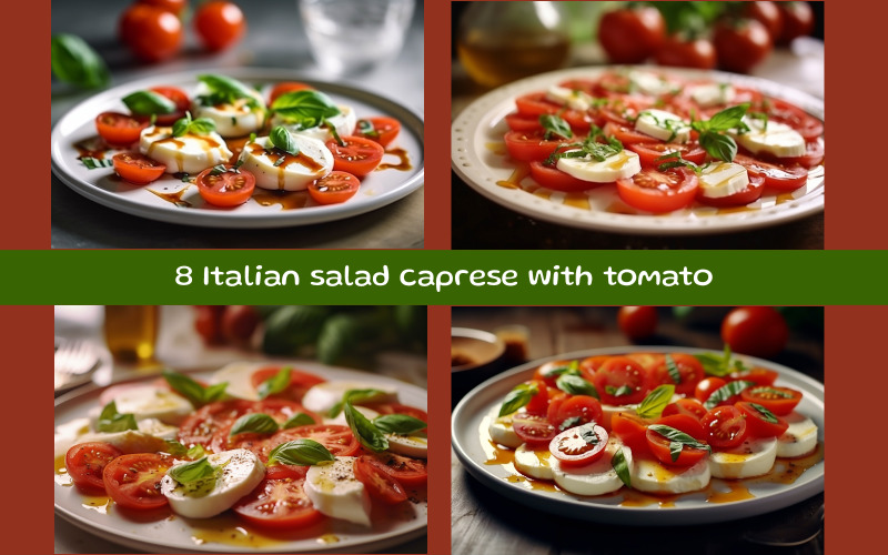 Italian salad caprese with tomatoes Background