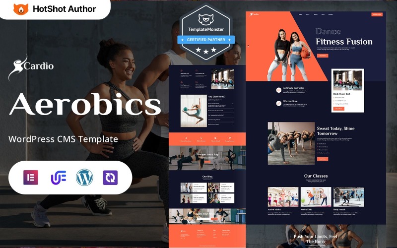 Cardio - Aerobics And Gym Workout WordPress Elementor Theme WordPress Theme