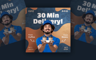 Food Delivery Social Media Template