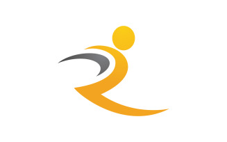 Healthy life Human character logo sign illustration v.162