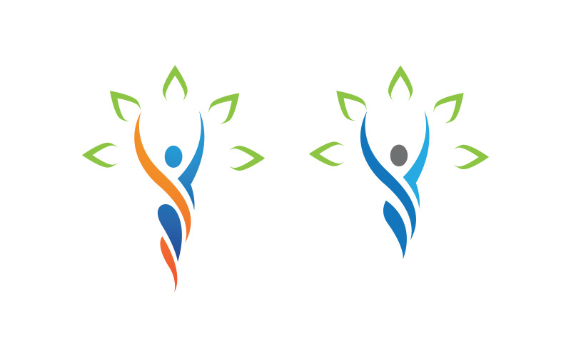 Healthy life Human character logo sign illustration v.164 Logo Template