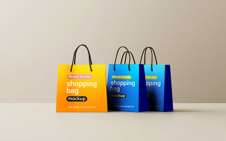 Three Shopping Bags Mockup Psd 3 Paper Bags Mockup Shopping Bag Mockup