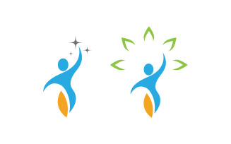 Healthy life Human character logo sign illustration v.165