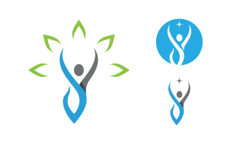 Healthy life Human character logo sign illustration v.166