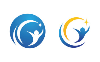 Healthy life Human character logo sign illustration v.167