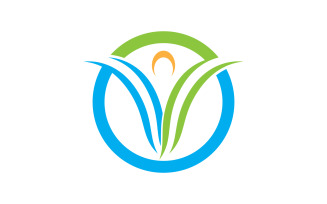 Healthy life Human character logo sign illustration v.172