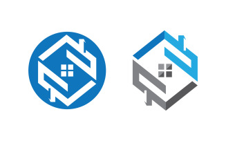 Home industrial Property concept icon logo illustration v.156