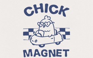 Boy Easter Chick Magnet, Baby Chick PNG, Sublimation, Retro Easter PNG, Hoppy Easter png, Spring