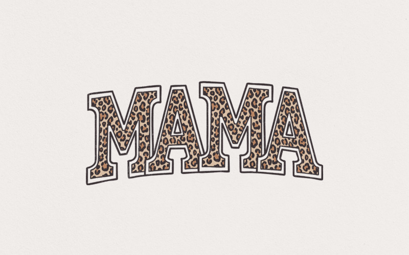 Leopard Mama PNG, Digital Download, Sublimation Design, Mama Design, Glitter Leopard, Tshirt PNG, Illustration