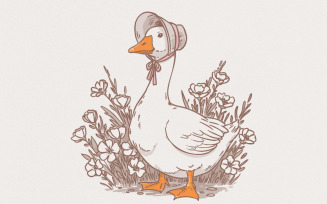 Mama Goose PNG, Instant Download, Mama Sublimation, Retro PNG, Vintage Mama, Cottage Core PNG,