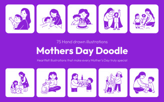 Mothers Day Drawing Illustrations