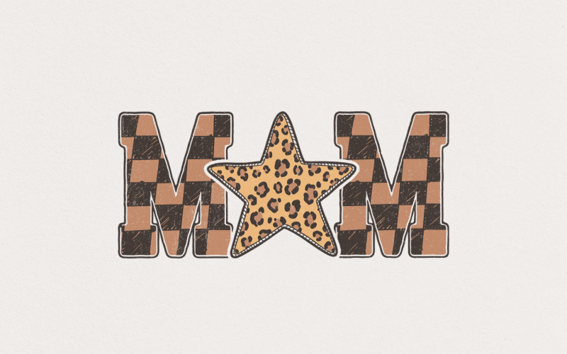 Retro Mama Leopard Print, Mama Checkered Png, Mothers Day Sublimation, Funny Mama Png, Digital Illustration