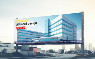 Billboard Design Mockup on City Highway Road Psd Billboard Mockup Large Billboard Mockup