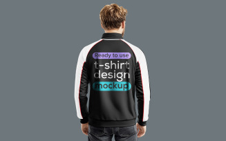 Black T-shirt Design Mockup On A Man Tshirt Mockup On Back Shirt Mockup