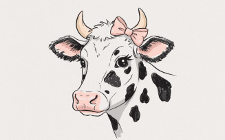 Coquette Tshirt Design, Sublimation Png, Easter Tshirt Design, Retro Cow, Digital Download, Instant