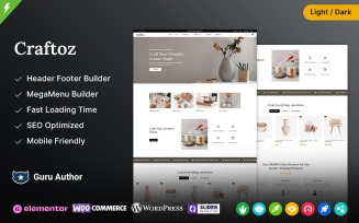Craftoz - Art Crafts and Art Gallery and Home Decor Store WooCommerce Theme