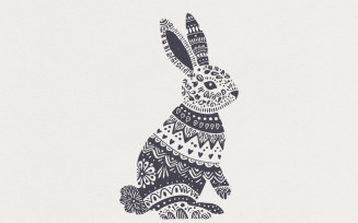 Easter Bunny PNG, Floral Bunny png, Spring png, Easter Clipart, Kids Easter PNG, Cute Pastel PNG,