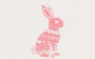 Easter Bunny PNG, Spring png, Floral Rabbit png, Cute Pastel PNG, Easter Clipart, Bunny and