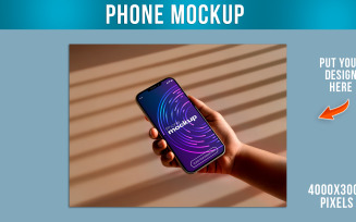 Hand Holding Smartphone Mockup