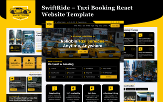 SwiftRide – Taxi Booking React Website Template