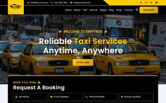 SwiftRide – Taxi Booking React Website Template