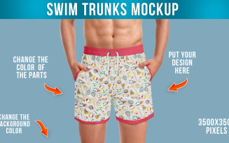 Swim Trunks Apparel Mockup