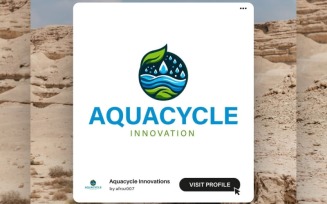 AquaCycle Innovations – Modern Eco-Friendly Water Recycling Logo Template