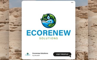 EcoRenew Solutions – Sustainable Nature & Water Recycling Logo Design