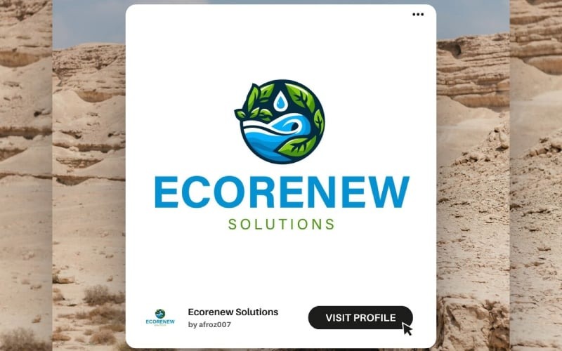 EcoRenew Solutions – Sustainable Nature & Water Recycling Logo Design Logo Template