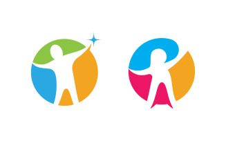 Community and adoption care network and social icon illustration v.11