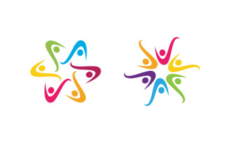 Community and adoption care network and social icon illustration v.13