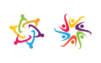 Community and adoption care network and social icon illustration v.14