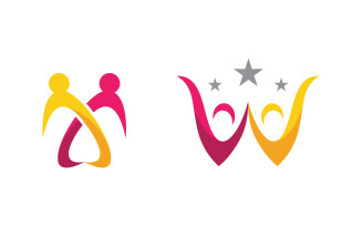 Community and adoption care network and social icon illustration v.15