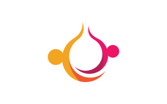 Community and adoption care network and social icon illustration v.9