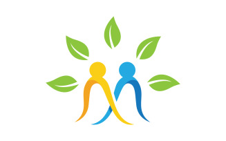 Healthy life Human character logo sign illustration v.180